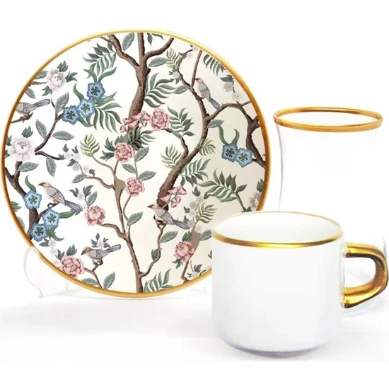 Toygar Damla Asena Tea Coffee Set 6+6 Chinoiserie
Toygar Damla Asena Tea Coffee Set 6+6 Chinoiserie