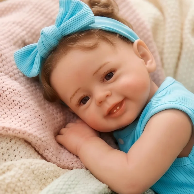 22Inch Lifelike Reborn Baby Dolls, Newborn Girl Doll With Realistic Veins, Handmade Vinyl With Weighted Cloth Body, Advanced Painted Gift Set Cute Playmate Gift Toy
22Inch Lifelike Reborn Baby Dolls, Newborn Girl Doll With Realistic Veins, Handmade Vinyl With Weighted Cloth Body, Advanced Painted Gift Set Cute Playmate Gift Toy