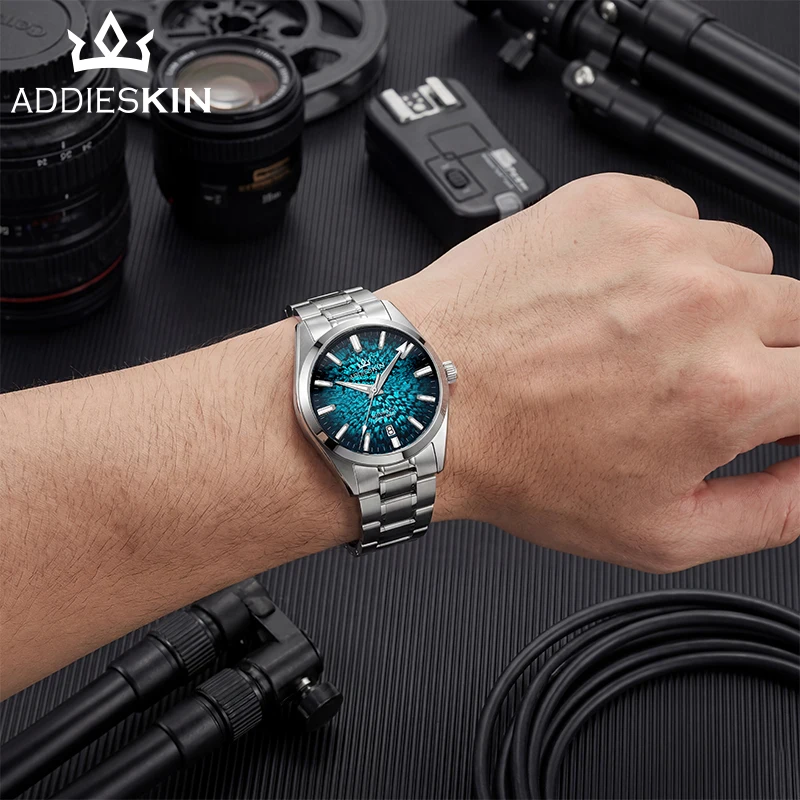 ADDIESKIN K003 Green Hammer Texture Dial Mechanical Watch Men Sapphire Crystal BGW9 Luminous Stainless Steel Automatic Watch
ADDIESKIN K003 Green Hammer Texture Dial Mechanical Watch Men Sapphire Crystal BGW9 Luminous Stainless Steel Automatic Watch