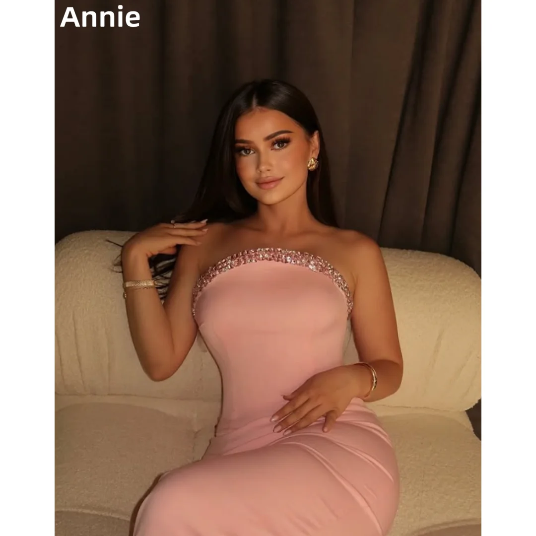 Annie Glitter Handmade Beads Prom Dresses Sweet Pink Evening Dresses Off-the-shoulder Mermaid Ladies Evening فساتين سهرة
Annie Glitter Handmade Beads Prom Dresses Sweet Pink Evening Dresses Off-the-shoulder Mermaid Ladies Evening فساتين سهرة