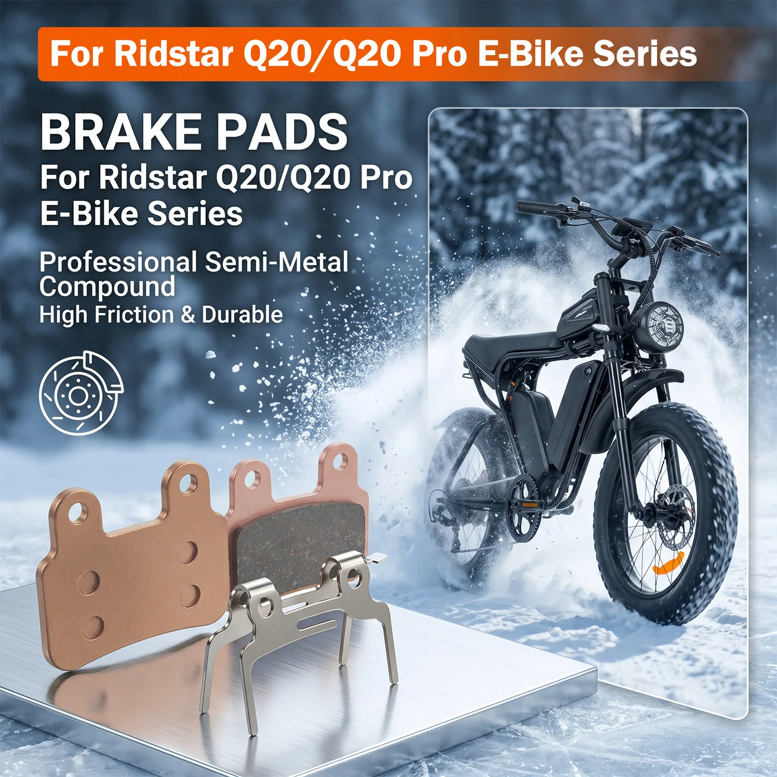 Daily Commuter Brake Pads for Ridstar Q20 Pro/H26 Pro – Fit XD-KLBS-DOT4 Hydraulic, Long Life, Low Dust
Daily Commuter Brake Pads for Ridstar Q20 Pro/H26 Pro – Fit XD-KLBS-DOT4 Hydraulic, Long Life, Low Dust