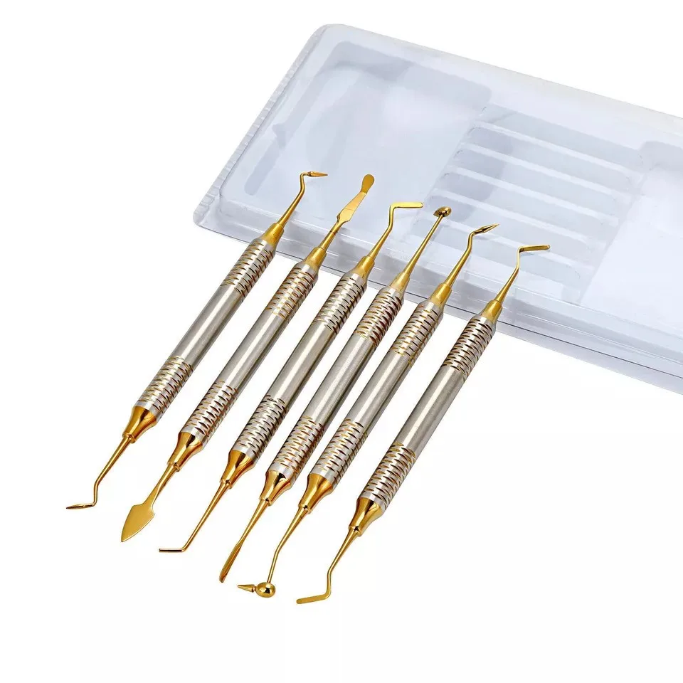 Gold-Coated Composite Resin Dental Restoration Kit 6-Piece Set for Beauty & Health - Dental Supplies Equipment Accessories
Gold-Coated Composite Resin Dental Restoration Kit 6-Piece Set for Beauty & Health - Dental Supplies Equipment Accessories