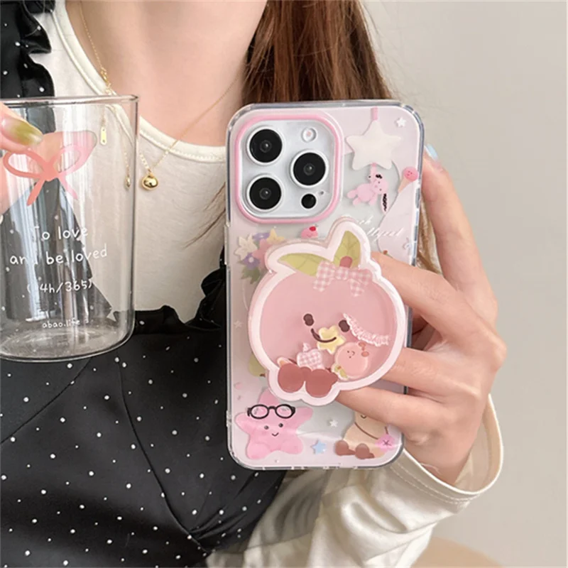 Kawaii Magnetic stand phone case for iPhone 16 15 Pro 13 14 Pro Max covered with Magsafe cute Star Peach Shaker stand cover
Kawaii Magnetic stand phone case for iPhone 16 15 Pro 13 14 Pro Max covered with Magsafe cute Star Peach Shaker stand cover