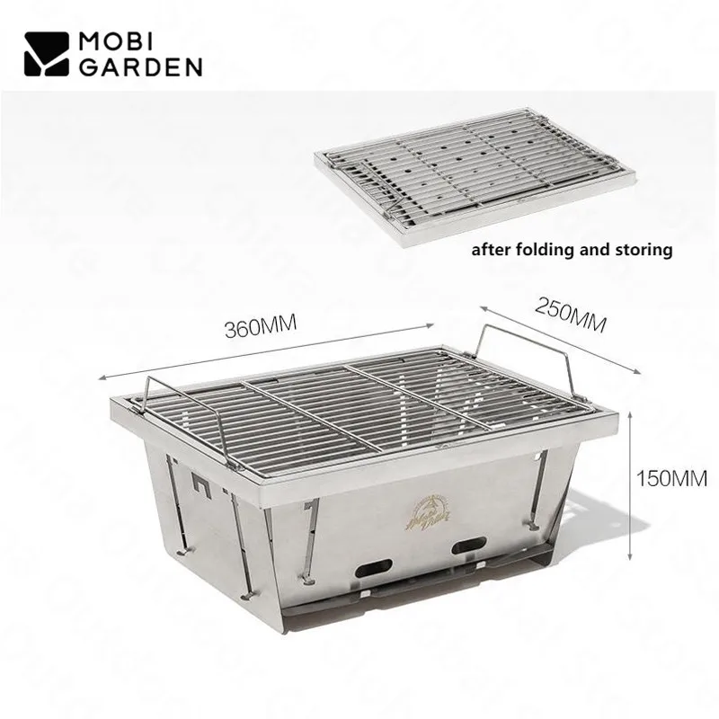 MOBI Garden Outdoor BBQ IGT Grill Stainless Steel Charcoal Stove Picnic Family Portable Camping Accessories Cookware 2.55kg
MOBI Garden Outdoor BBQ IGT Grill Stainless Steel Charcoal Stove Picnic Family Portable Camping Accessories Cookware 2.55kg
