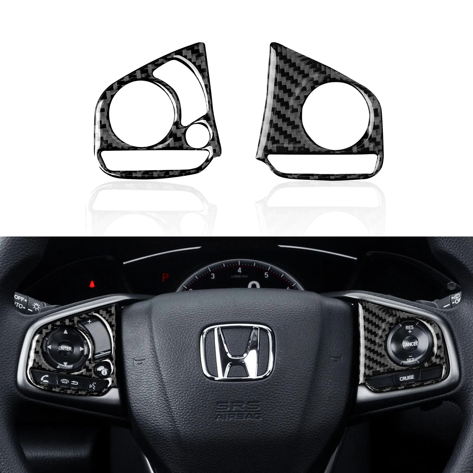 Carbon Fiber Car Steering Wheel Cover Trim Sticker For Honda Civic 10th Gen 2021 2020 2019 2018 2017 2016 Accessories
Carbon Fiber Car Steering Wheel Cover Trim Sticker For Honda Civic 10th Gen 2021 2020 2019 2018 2017 2016 Accessories