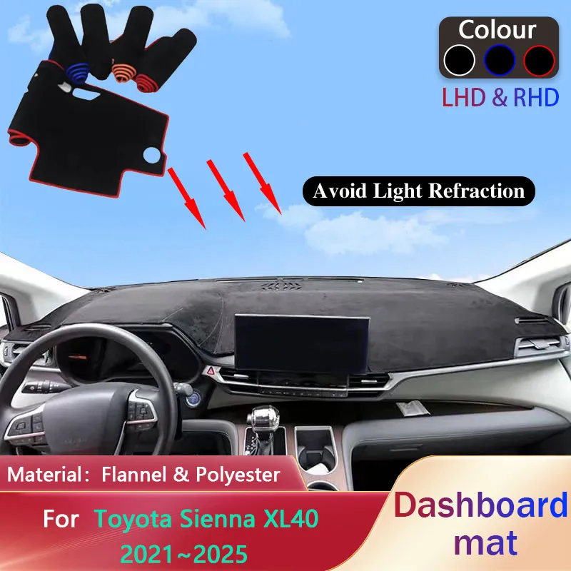 Car Dashboard Pad for Toyota Sienna XL40 2021~2025 2022 Liner Anti-Slip Mat Sunshade Pad Dashmat Carpet Rug Cover Accessories
Car Dashboard Pad for Toyota Sienna XL40 2021~2025 2022 Liner Anti-Slip Mat Sunshade Pad Dashmat Carpet Rug Cover Accessories