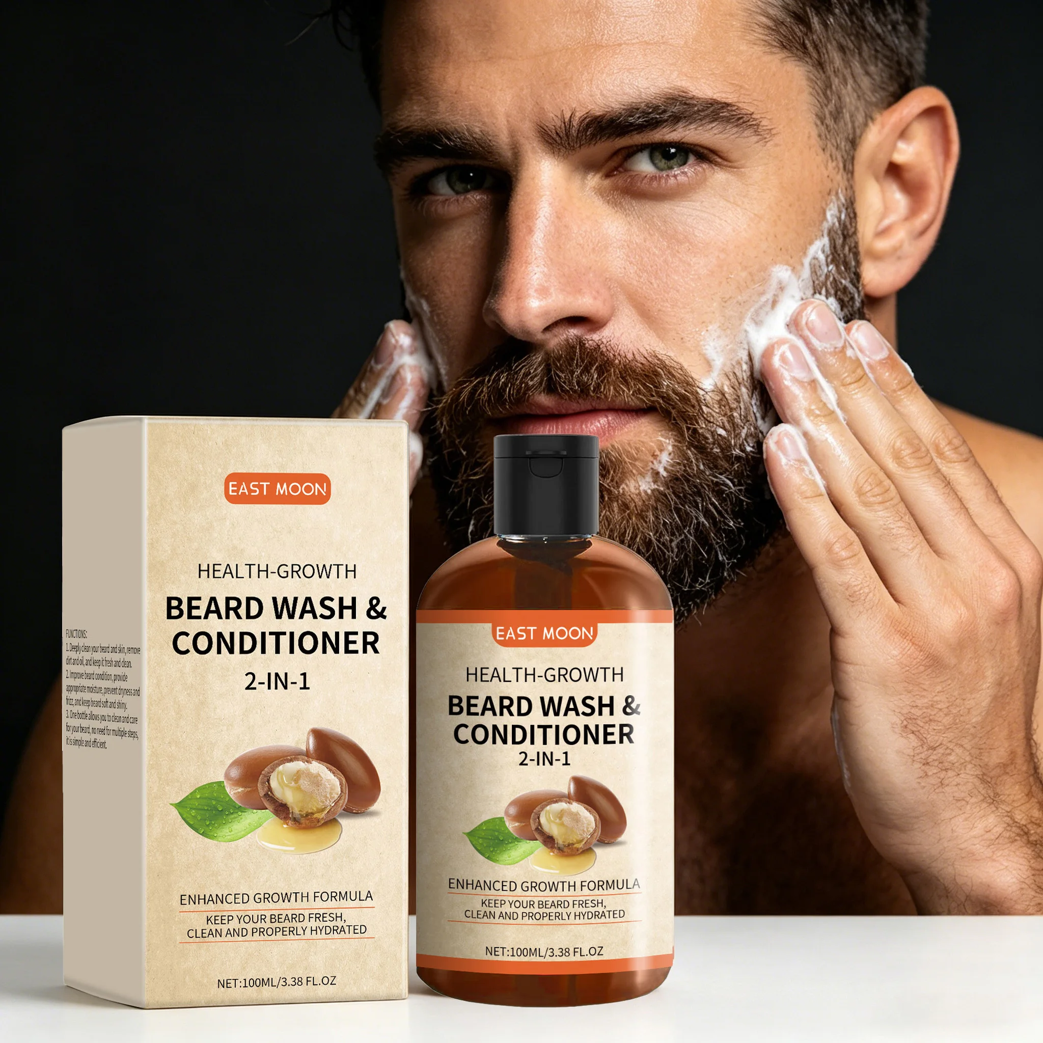 100ML 2 in 1 Men's Beard Conditioner Gentle Cleaning Moisturizing Nourishing Repair Frizzing Mild Beard Cream for Daily Care
100ML 2 in 1 Men's Beard Conditioner Gentle Cleaning Moisturizing Nourishing Repair Frizzing Mild Beard Cream for Daily Care
