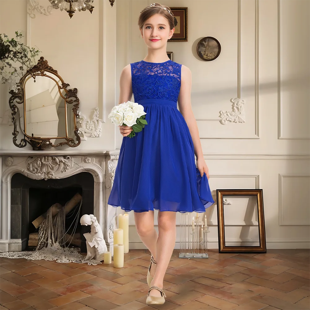 Girls Party Dresses Junior Bridesmaid Dress Flower Girl Dress Chiffon Lace A Line Knee Length Scoop Back Wedding Formal Dress
Girls Party Dresses Junior Bridesmaid Dress Flower Girl Dress Chiffon Lace A Line Knee Length Scoop Back Wedding Formal Dress
