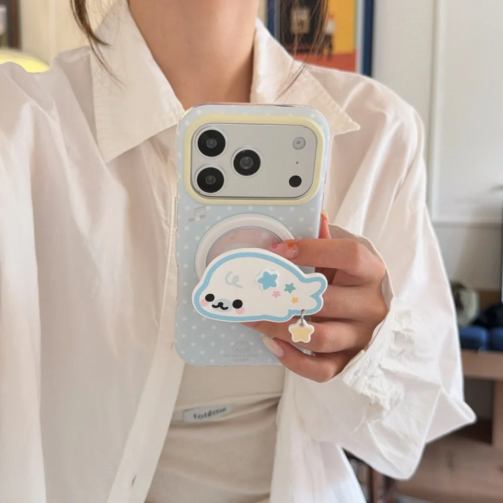 Fashion Korean INS Cute Seal Stand Phone Case For iPhone 17 16 Pro 15 16 17 ProMax 15Pro 14 13 Polka Dot Blue With Magnetic Case
Fashion Korean INS Cute Seal Stand Phone Case For iPhone 17 16 Pro 15 16 17 ProMax 15Pro 14 13 Polka Dot Blue With Magnetic Case