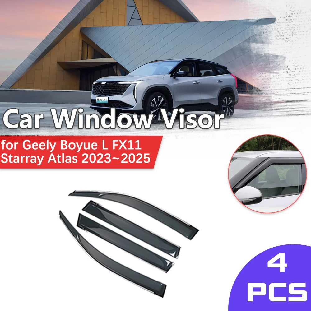 Car Window Visor for Geely Boyue L FX11 Starray Atlas 2023~2025 2024 Rain Eyebrow Vent Awning Smoke Deflector Guard Accessories
Car Window Visor for Geely Boyue L FX11 Starray Atlas 2023~2025 2024 Rain Eyebrow Vent Awning Smoke Deflector Guard Accessories