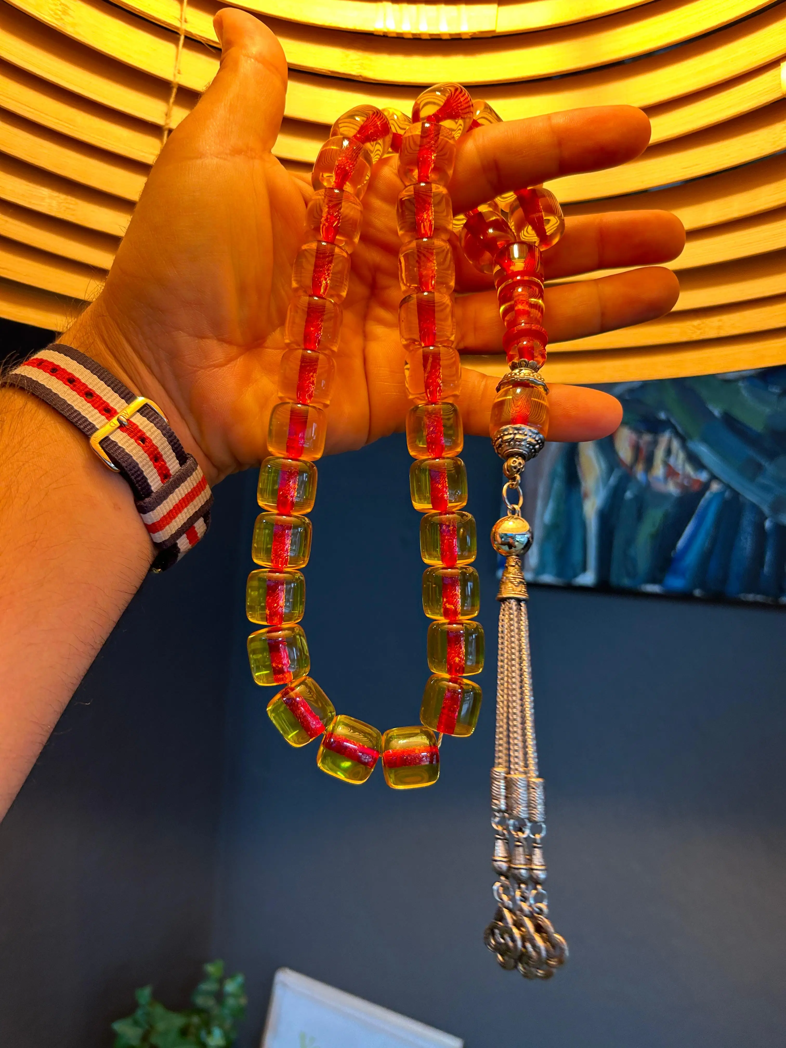 Bakelite Rosary Ottoman Rare Faturan German Amber Sandalous Misbaha Prayerbeads Tasbih Tesbih İslam T23
Bakelite Rosary Ottoman Rare Faturan German Amber Sandalous Misbaha Prayerbeads Tasbih Tesbih İslam T23