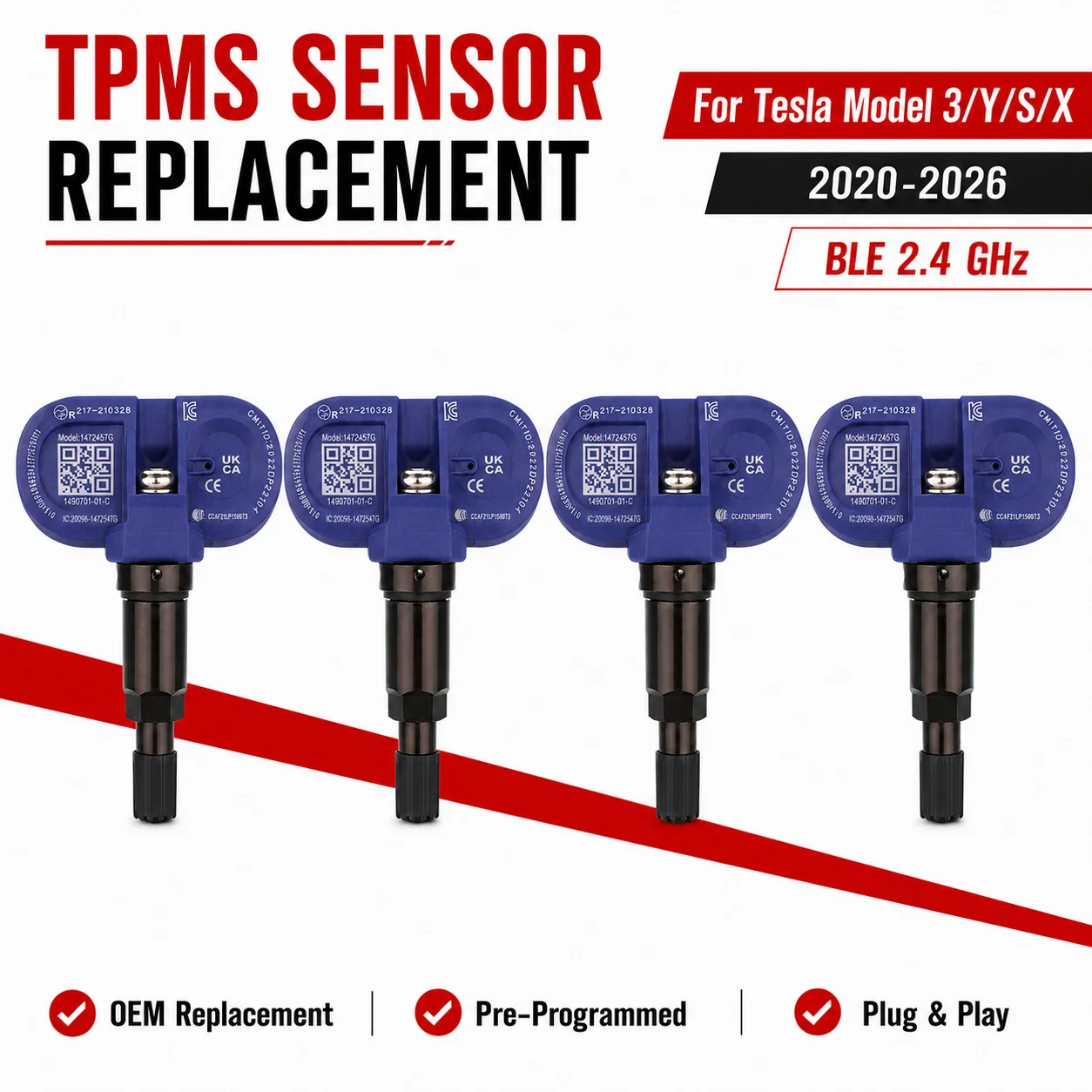 1/4Pcs 1490750-00-A 1490750-01-A TPMS Tire Pressure Sensor For Tesla Model 3 Y S X 2020-2026 Plug & Play
1/4Pcs 1490750-00-A 1490750-01-A TPMS Tire Pressure Sensor For Tesla Model 3 Y S X 2020-2026 Plug & Play