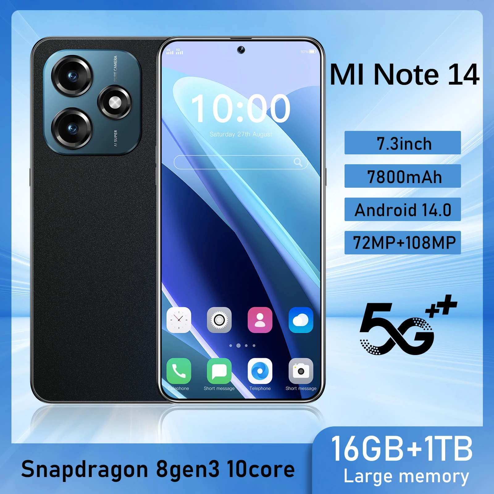 2025 HOT MI Note14 7.3HD Global Edition Original Smart Dual Card 7800mAh Battery Facial Recognition Function
2025 HOT MI Note14 7.3HD Global Edition Original Smart Dual Card 7800mAh Battery Facial Recognition Function