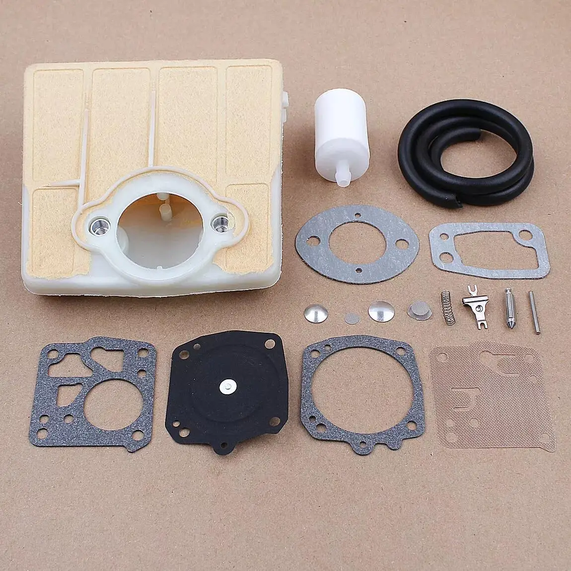 Air Fuel Filter Carb Repair Kit For Husqvarna 61 66 266 281 288 Chainsaws Gasket 501807105 503443201 503577602 503577601
Air Fuel Filter Carb Repair Kit For Husqvarna 61 66 266 281 288 Chainsaws Gasket 501807105 503443201 503577602 503577601