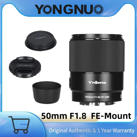 YONGNUO 50mm F1.8 Full Frame Auto Focus Standard Prime Lens for Sony E Mount FE Mount Sony α7 α7R α7C ZV-E1 FX3 FX2
