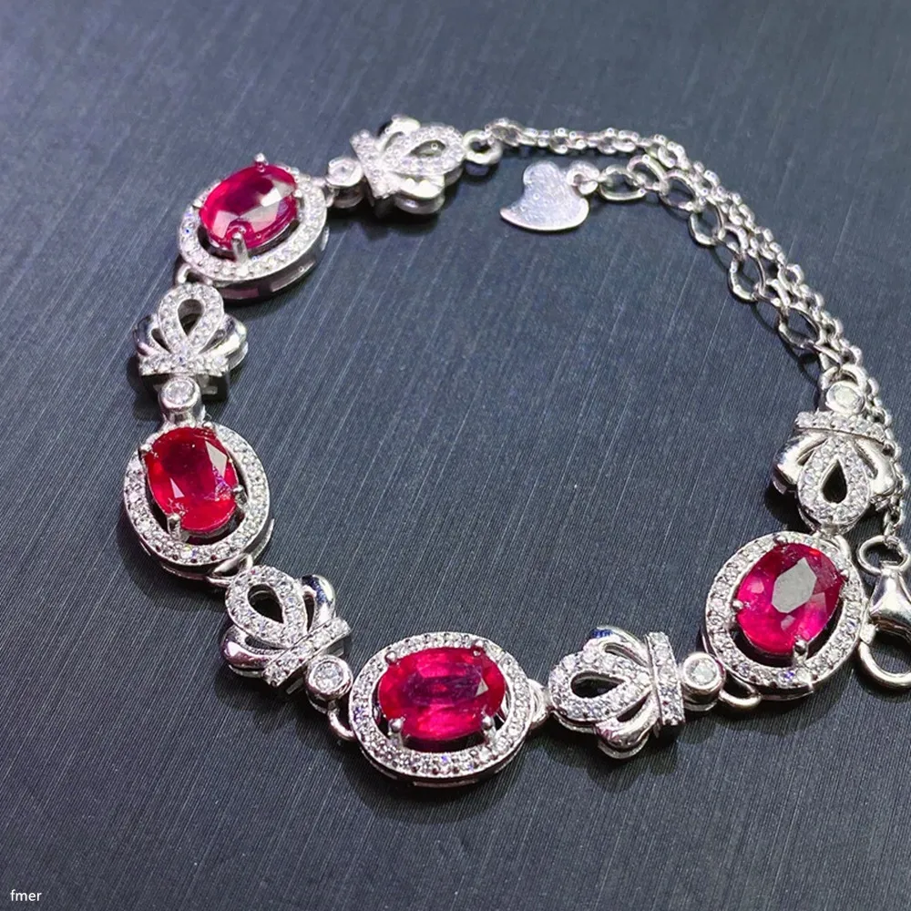fine jewelry 925 pure silver natural small fresh ruby women's bracelet deluxe version to send girlfriend's birthday party New
fine jewelry 925 pure silver natural small fresh ruby women's bracelet deluxe version to send girlfriend's birthday party New
