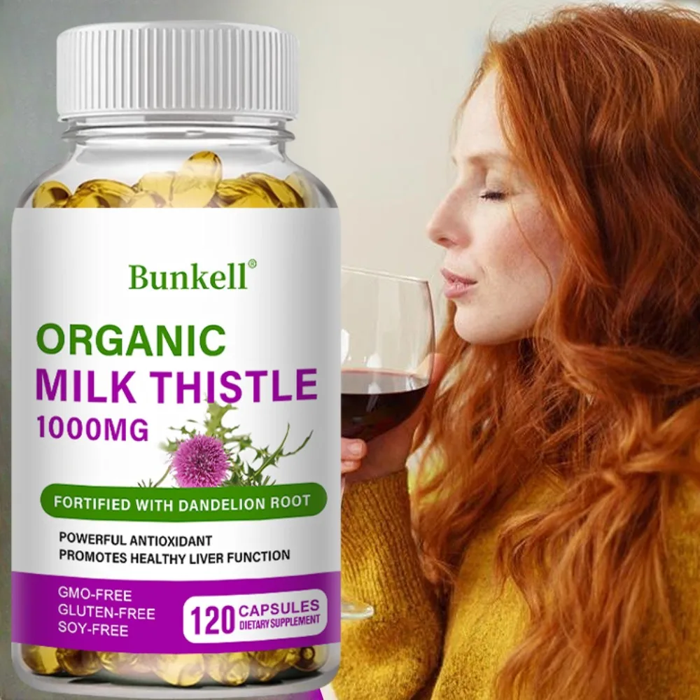 Organic Milk Thistle Extract 1000mg Capsule & Dandelion for Antioxidant Detox Support Liver Health Function Herbal Supplement
Organic Milk Thistle Extract 1000mg Capsule & Dandelion for Antioxidant Detox Support Liver Health Function Herbal Supplement