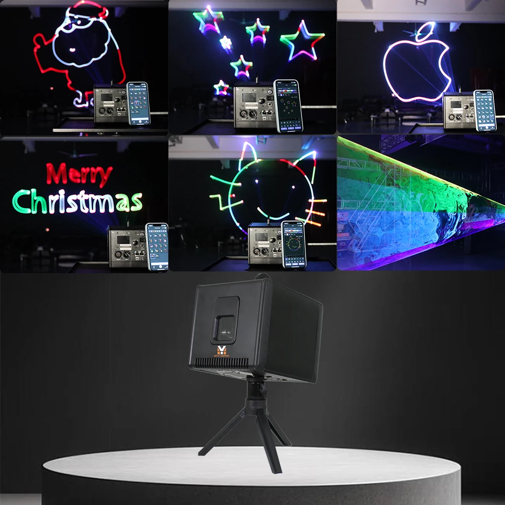 5 Вт RGB лазерный свет с приложением Bluetooth и управлением DMX, картина в реальном времени, 3D-анимация для DJ-сцени, рождественской вечеринки, свадебного шоу
5 Вт RGB лазерный свет с приложением Bluetooth и управлением DMX, картина в реальном времени, 3D-анимация для DJ-сцени, рождественской вечеринки, свадебного шоу