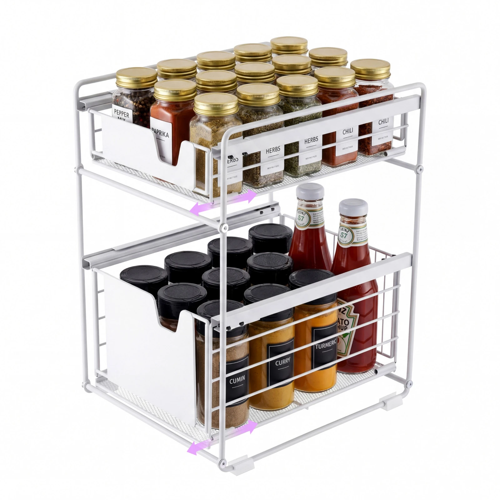 Adivo 2-Tier Countertop Spice Rack, White, 33 cm
Adivo 2-Tier Countertop Spice Rack, White, 33 cm