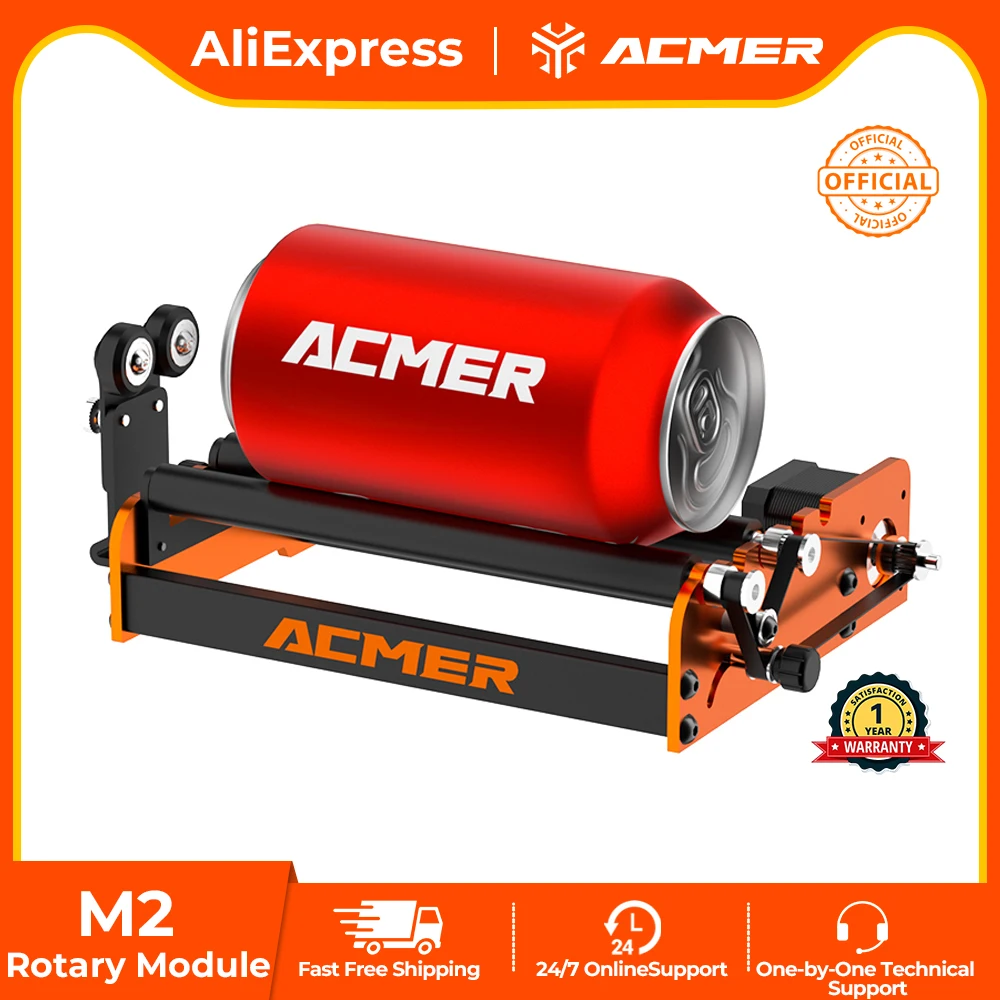 ACMER Laser Rotary Module Y-axis Rotary Roller 360° laser engraver Adjustable Angle For Cylindrical Wine Glasses Bottles Jars
ACMER Laser Rotary Module Y-axis Rotary Roller 360° laser engraver Adjustable Angle For Cylindrical Wine Glasses Bottles Jars