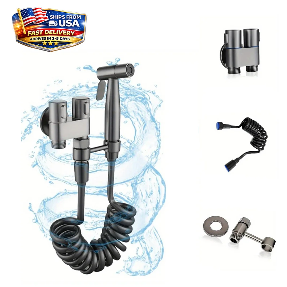 Double Control Bidet Sprayer Handheld Toilet Attachment with Pressure Control for Feminine Hygiene Baby Diaper and Pet Bath
Double Control Bidet Sprayer Handheld Toilet Attachment with Pressure Control for Feminine Hygiene Baby Diaper and Pet Bath