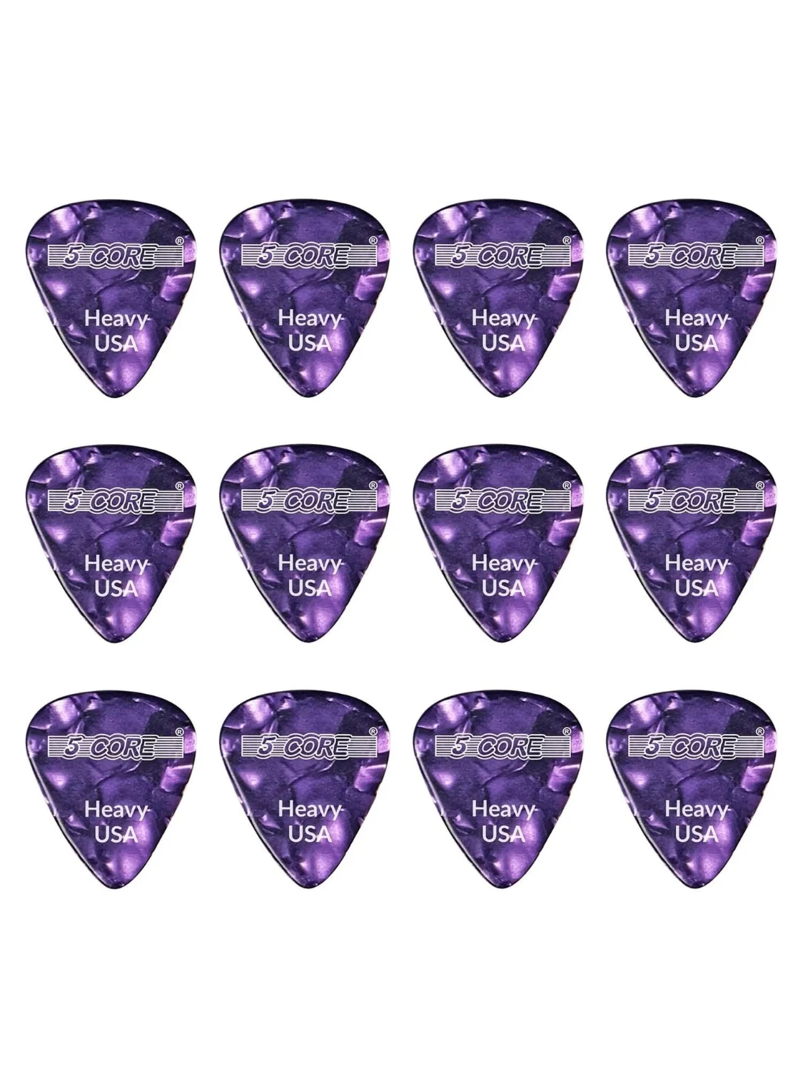 5Core Guitar Picks 0.96mm Celluloid Heavy Gauge Pick - Acoustic Electric Bass Guitars PURPLE- G PICK H PR 12PK
5Core Guitar Picks 0.96mm Celluloid Heavy Gauge Pick - Acoustic Electric Bass Guitars PURPLE- G PICK H PR 12PK