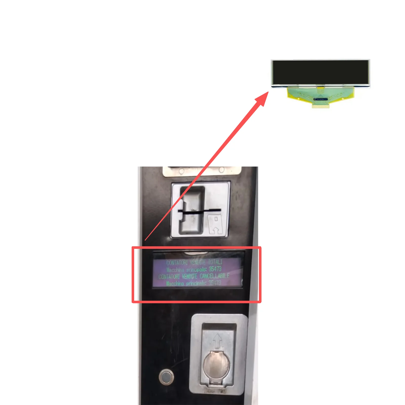 New Oled Display for vendo snack vending machine Replacement
New Oled Display for vendo snack vending machine Replacement