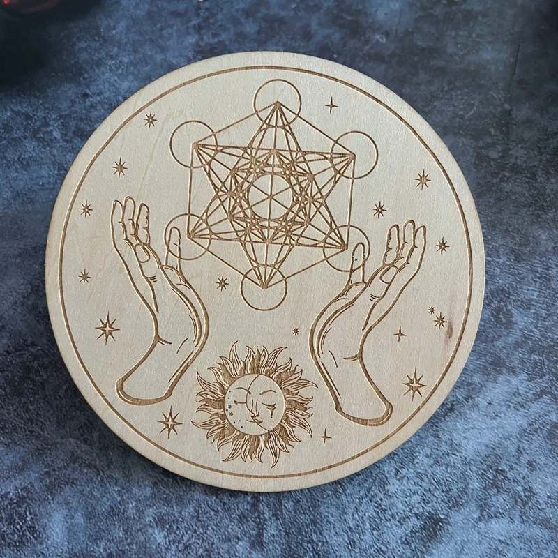 Wooden Pendulum Board Divination Plate For Dowsing Carved Wood Altar Setting For Pendulum Reading
Wooden Pendulum Board Divination Plate For Dowsing Carved Wood Altar Setting For Pendulum Reading