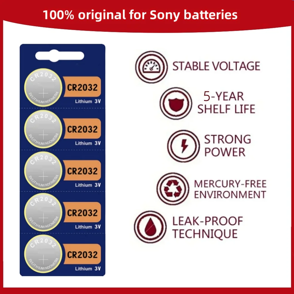 Оригинальный литиевый аккумулятор CR2032 для Sony 2-50 шт., 220 мАч, ультра высокая емкость с мощным выходом 3 в для ТВ, пульт дистанционного управления, автомобильный брелок
Оригинальный литиевый аккумулятор CR2032 для Sony 2-50 шт., 220 мАч, ультра высокая емкость с мощным выходом 3 в для ТВ, пульт дистанционного управления, автомобильный брелок