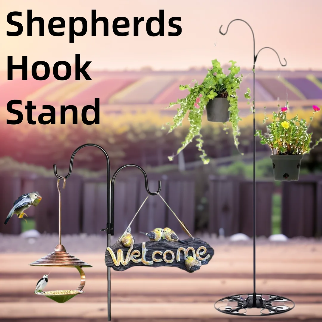 Shepherds Hook Stand Display Hanger Lawn Indoor Outdoor Backyard with 1 Adjustable Hook Floor Stand for Hanging Lantern Plant
Shepherds Hook Stand Display Hanger Lawn Indoor Outdoor Backyard with 1 Adjustable Hook Floor Stand for Hanging Lantern Plant