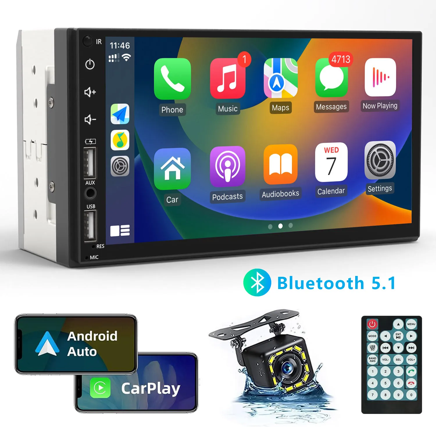 Leadfan 7 Inch HD Touch Screen Car Radio Receiver 2 Din Car Stereo CarPlay Android Auto with Backup Camera Bluetooth 2USB FM
Leadfan 7 Inch HD Touch Screen Car Radio Receiver 2 Din Car Stereo CarPlay Android Auto with Backup Camera Bluetooth 2USB FM