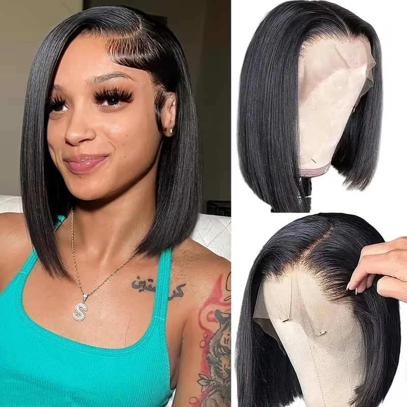 Straight Short Bob Wigs 13x4 HD Transparent Lace Frontal Wigs Human Hair Pre Plucked No Shedding No Tangling Glueless Wear Go
Straight Short Bob Wigs 13x4 HD Transparent Lace Frontal Wigs Human Hair Pre Plucked No Shedding No Tangling Glueless Wear Go