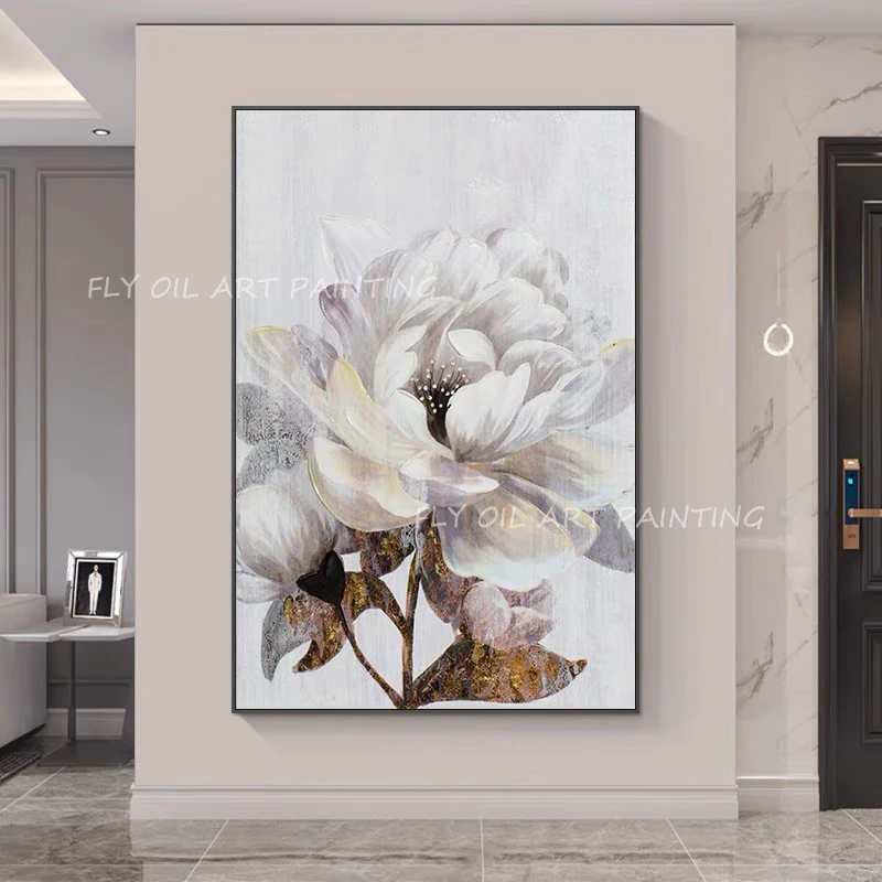 Handpainted wall white flower abstract art decorative picture for living room cuadros decoration as a gift unframe
Handpainted wall white flower abstract art decorative picture for living room cuadros decoration as a gift unframe