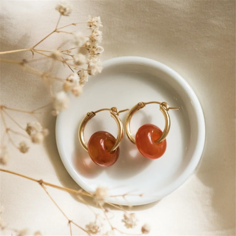 Gemstone Hoop Earrings 14K Gold Filled Handmade Garnet Earrings Gold Jewelry Minimalism Brincos Oorbellen Boho Hoop Earrings
Gemstone Hoop Earrings 14K Gold Filled Handmade Garnet Earrings Gold Jewelry Minimalism Brincos Oorbellen Boho Hoop Earrings