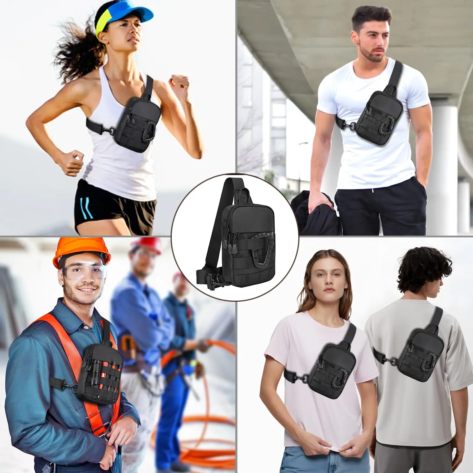 Tactical Small Sling Bag for Men Airsoft Waterproof Utility EDC Mini Crossbody Chest Packet Pouch for Travel Work Sport Hiking
Tactical Small Sling Bag for Men Airsoft Waterproof Utility EDC Mini Crossbody Chest Packet Pouch for Travel Work Sport Hiking