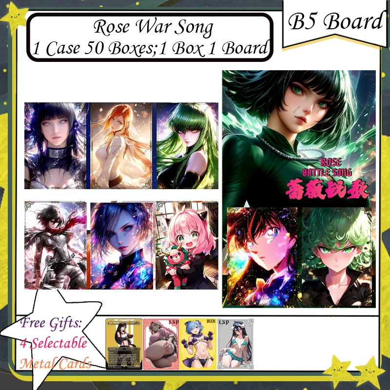 Доска Rose War Song B5 Доски Goddess B5 - Коллекция Goddess Story Полный набор Booster Box Аниме Металлические карты с персонажами
Доска Rose War Song B5 Доски Goddess B5 - Коллекция Goddess Story Полный набор Booster Box Аниме Металлические карты с персонажами