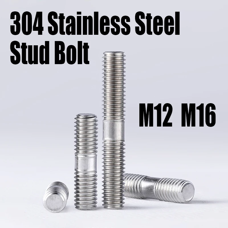 1PCS M12 M16 40mm-250mm 304 Stainless Steel Stud Bolt Dual Head Thread Rod Lengthen Double Thread Bar Stud Screw Rod
1PCS M12 M16 40mm-250mm 304 Stainless Steel Stud Bolt Dual Head Thread Rod Lengthen Double Thread Bar Stud Screw Rod