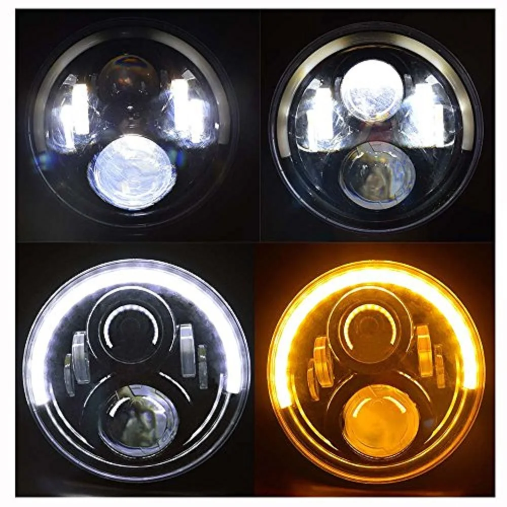 SXMA Jeep Wrangler LED Head Lamp with LED Ring Emark 7 Inch 50W LED Headlight High/Low Beam with Angel Eye DRL Amber Turn Signal
SXMA Jeep Wrangler LED Head Lamp with LED Ring Emark 7 Inch 50W LED Headlight High/Low Beam with Angel Eye DRL Amber Turn Signal