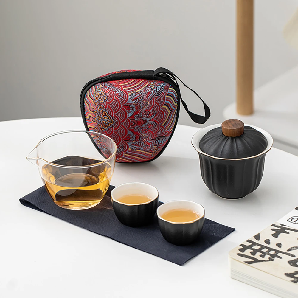 Tianview Travel Tea Set one pot two cups glass snap cup ceramic cup holiday gift portable travel tea set
Tianview Travel Tea Set one pot two cups glass snap cup ceramic cup holiday gift portable travel tea set