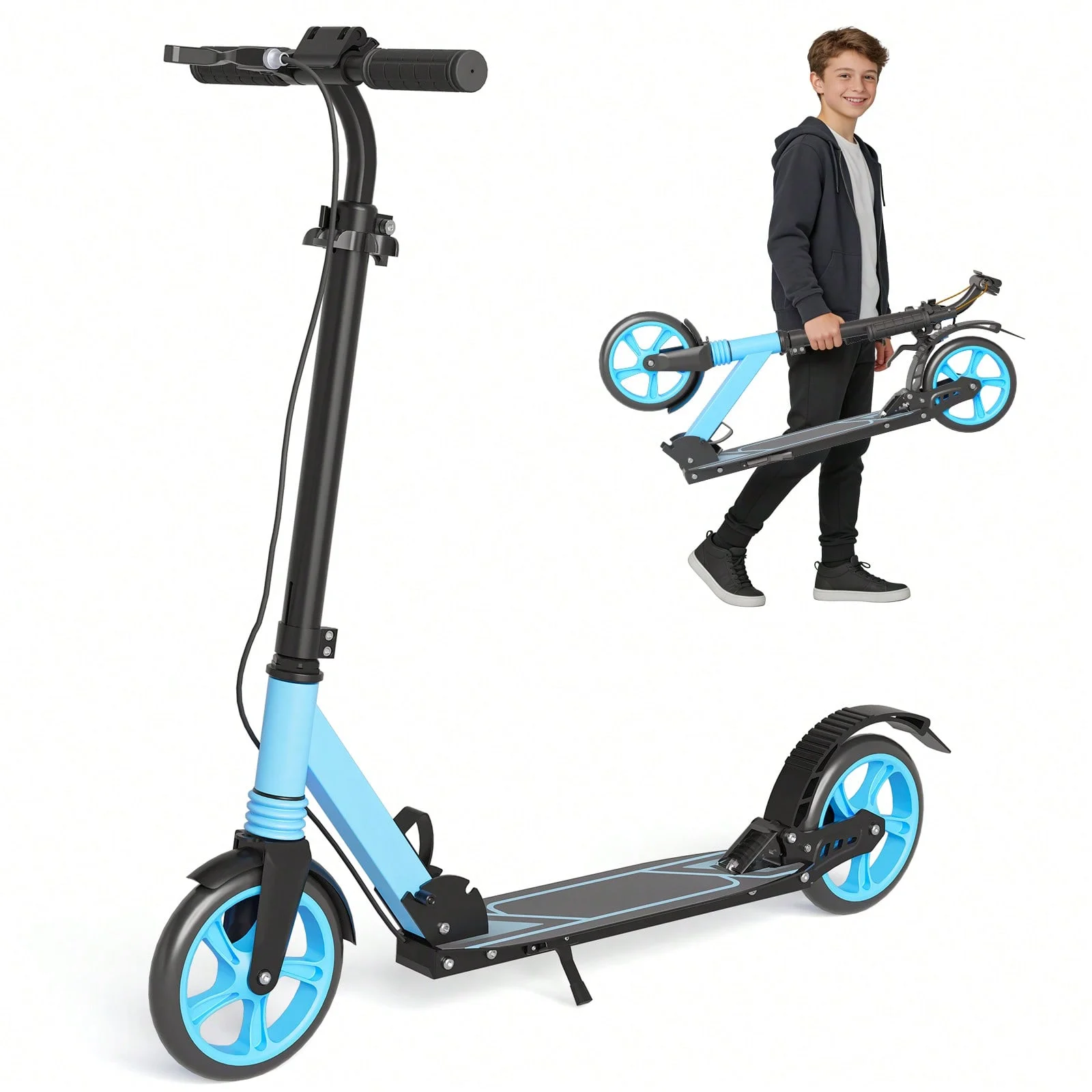 SIMATE T2 Foldable Scooter For Kids-Without Battery Adjustable Handle Height Hand Brake Shock Absorption Dual Brakes Convenient
SIMATE T2 Foldable Scooter For Kids-Without Battery Adjustable Handle Height Hand Brake Shock Absorption Dual Brakes Convenient