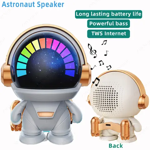 New wireless Bluetooth astronaut astronaut speaker TWS couplet cute desktop space robot subwoofer Bluetooth speaker outdoor gift
