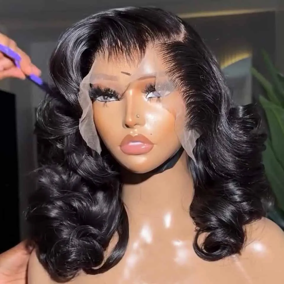 Body Wave 13x4 HD Lace Front Wigs Human Hair 220% Density Bob Wig Human Hair Pre Plucked Short Bob Wigs for Black Women Lace Frontal Wig Human Hair Natural Black Loose Wavy 14 16 inch Bob Wig
Body Wave 13x4 HD Lace Front Wigs Human Hair 220% Density Bob Wig Human Hair Pre Plucked Short Bob Wigs for Black Women Lace Frontal Wig Human Hair Natural Black Loose Wavy 14 16 inch Bob Wig