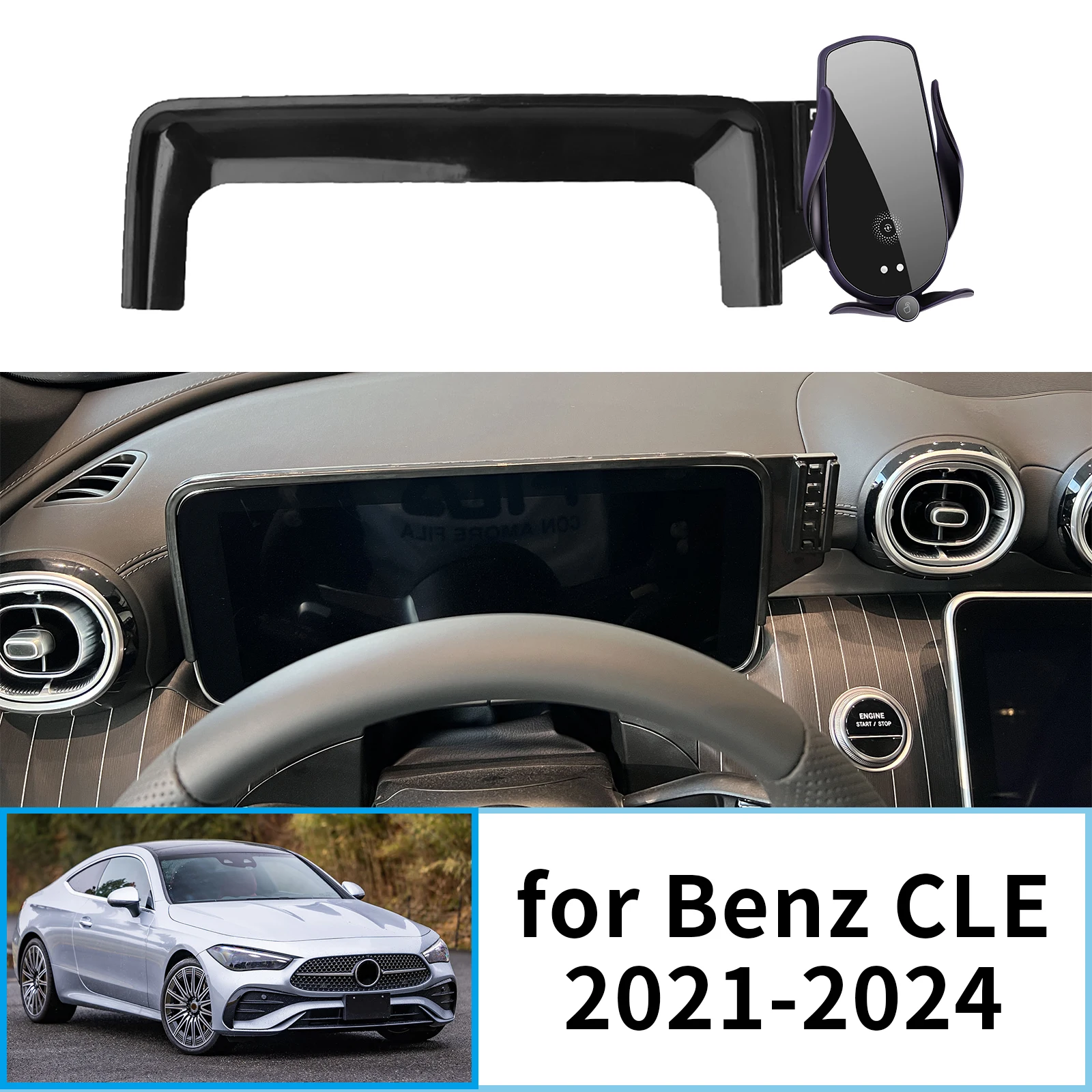 Fit for Mercedes Benz CLE 2021-2024 Coupe Sport Phone Holder Screen Fixed Navigation Bracket Base Wireless Charging Accessories
Fit for Mercedes Benz CLE 2021-2024 Coupe Sport Phone Holder Screen Fixed Navigation Bracket Base Wireless Charging Accessories