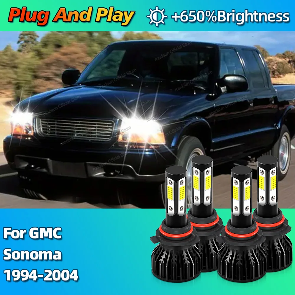 4 шт. светодиодные фары дальнего ближнего света HB3 HB4 лампы 180 Вт для GMC Sonoma 1994 1996 1997 1998 2000 2001 2002 2003 2004 
4 шт. светодиодные фары дальнего ближнего света HB3 HB4 лампы 180 Вт для GMC Sonoma 1994 1996 1997 1998 2000 2001 2002 2003 2004
