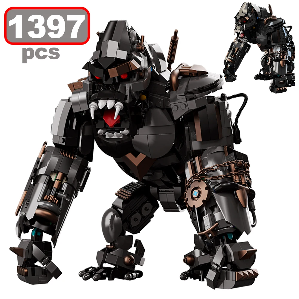 1397PCS MOC Mechanical Gorilla Model Building Block Animal Assemble Brick Desktop Ornament Adult Birthday Christmas Toys Gifts
1397PCS MOC Mechanical Gorilla Model Building Block Animal Assemble Brick Desktop Ornament Adult Birthday Christmas Toys Gifts