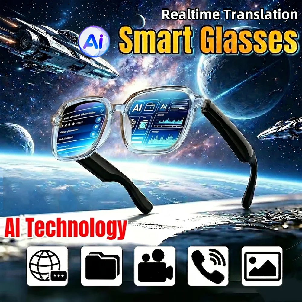 Smart Bluetooth Glasses Headphones 2-in-1 Stereo AI Translation Touch-Enabled Glasses Anti Bluelight Extra-Long Battery Life
Smart Bluetooth Glasses Headphones 2-in-1 Stereo AI Translation Touch-Enabled Glasses Anti Bluelight Extra-Long Battery Life