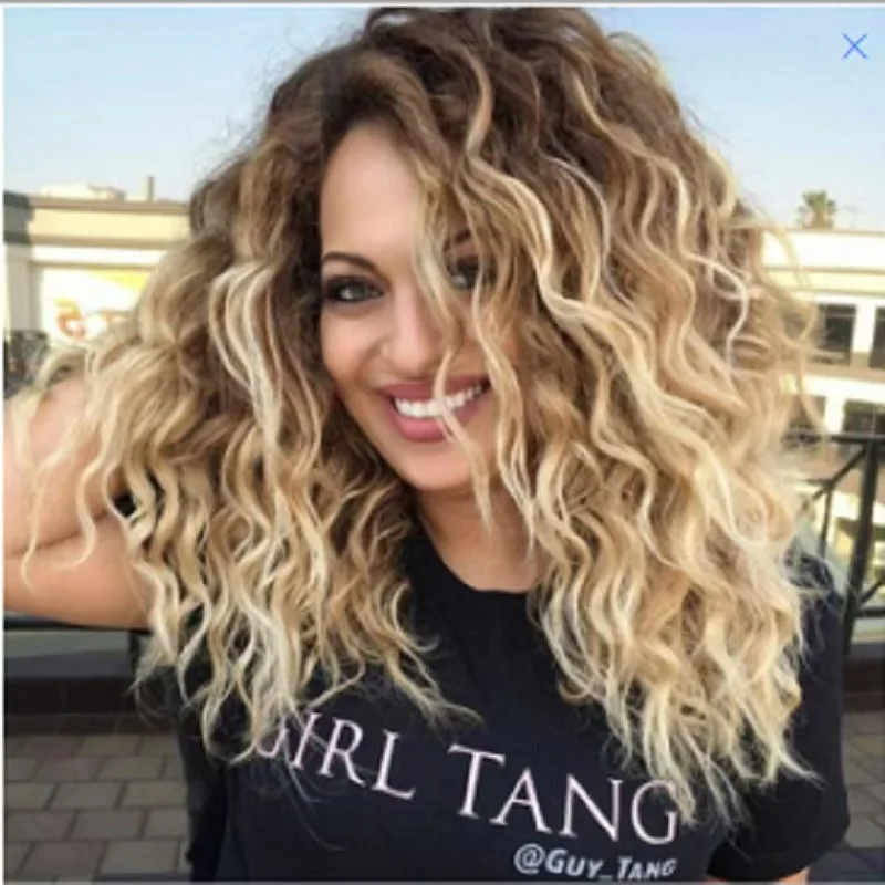 New European and American style women's wigs, medium-length curly hair, African water wave pattern wig with gradient color
New European and American style women's wigs, medium-length curly hair, African water wave pattern wig with gradient color