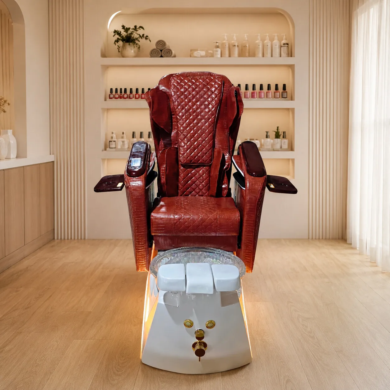 Luxury Electric Massaging Pedicure Chair with Foot Spa Tub & Massage Function, Salon SPA Chair with LED Light for Nail Spa
Luxury Electric Massaging Pedicure Chair with Foot Spa Tub & Massage Function, Salon SPA Chair with LED Light for Nail Spa