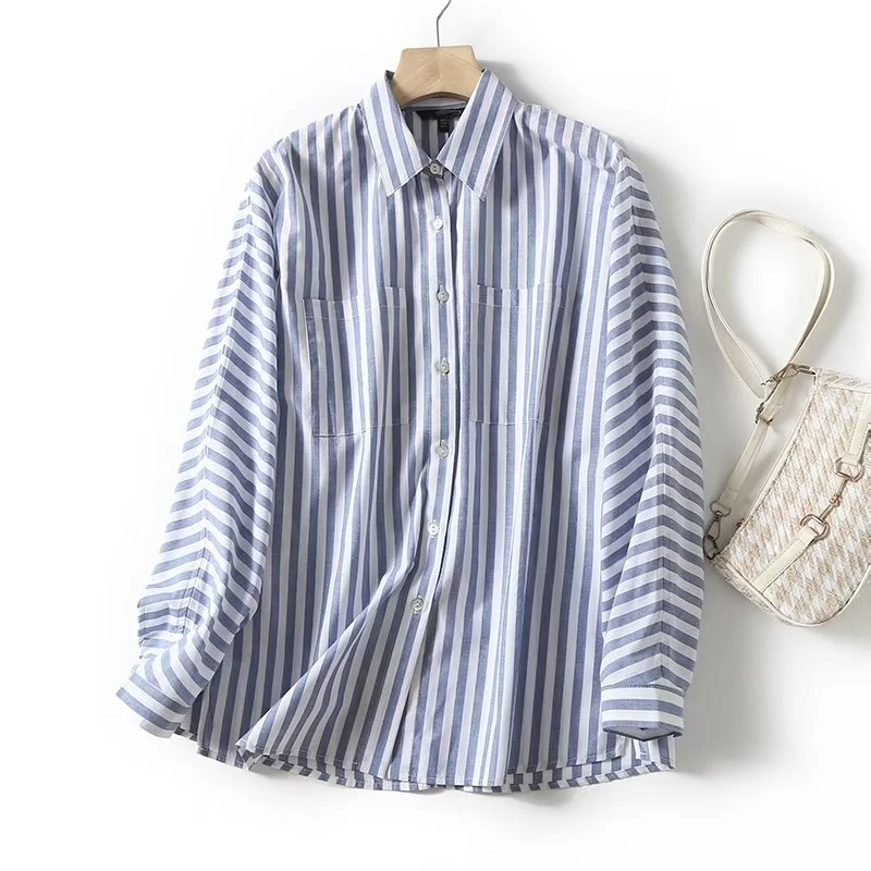Maxdutti England Fashionable Ladies Cotton Women Shirt Blouse Casual Commuting Stripe Pocket Trim Top
Maxdutti England Fashionable Ladies Cotton Women Shirt Blouse Casual Commuting Stripe Pocket Trim Top