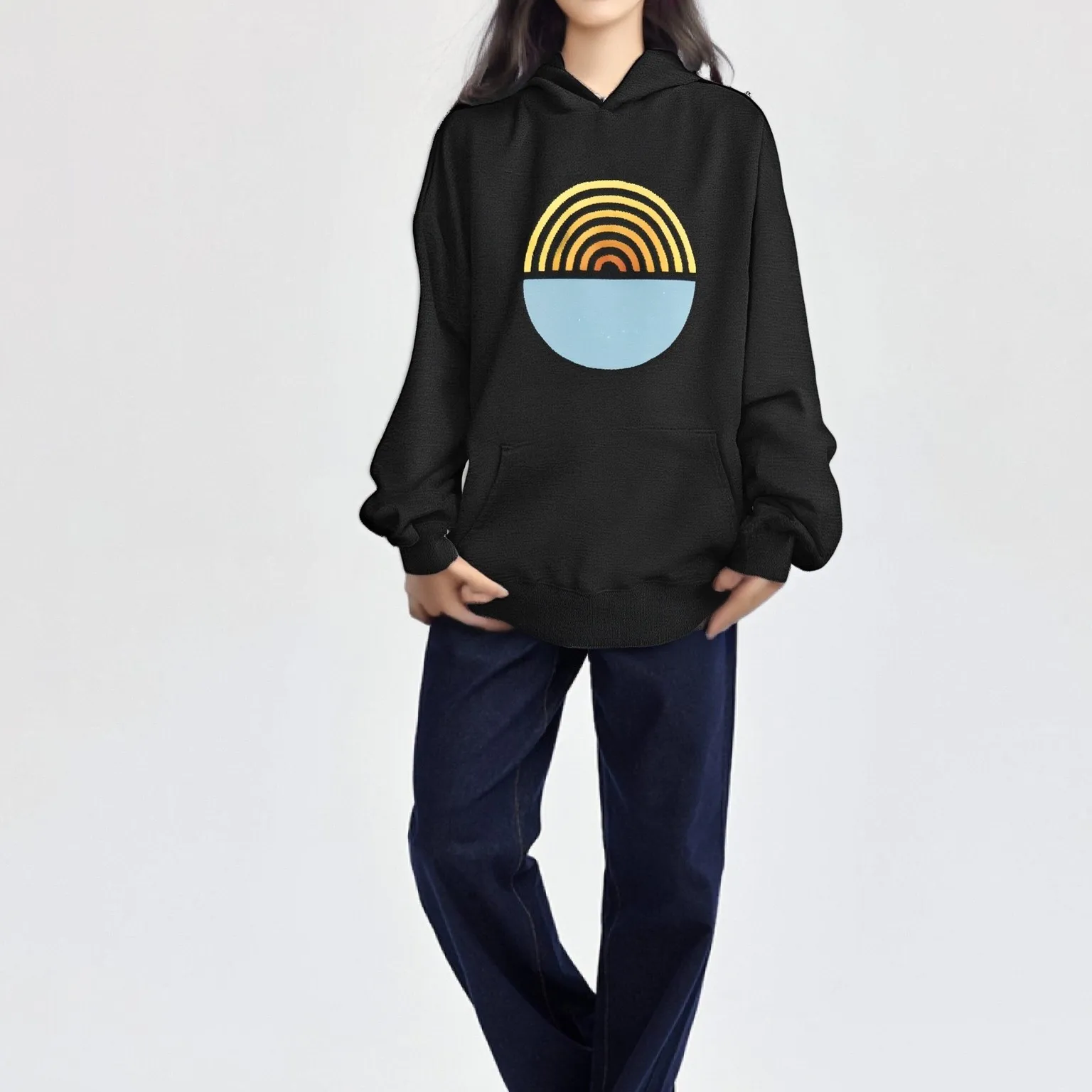 Sunset Wave Hoodie Colorful Sunset Wave Pattern Casual Loose Long Sleeved Unique Artistic Relaxing Stylish Comfortable Warm Top
Sunset Wave Hoodie Colorful Sunset Wave Pattern Casual Loose Long Sleeved Unique Artistic Relaxing Stylish Comfortable Warm Top